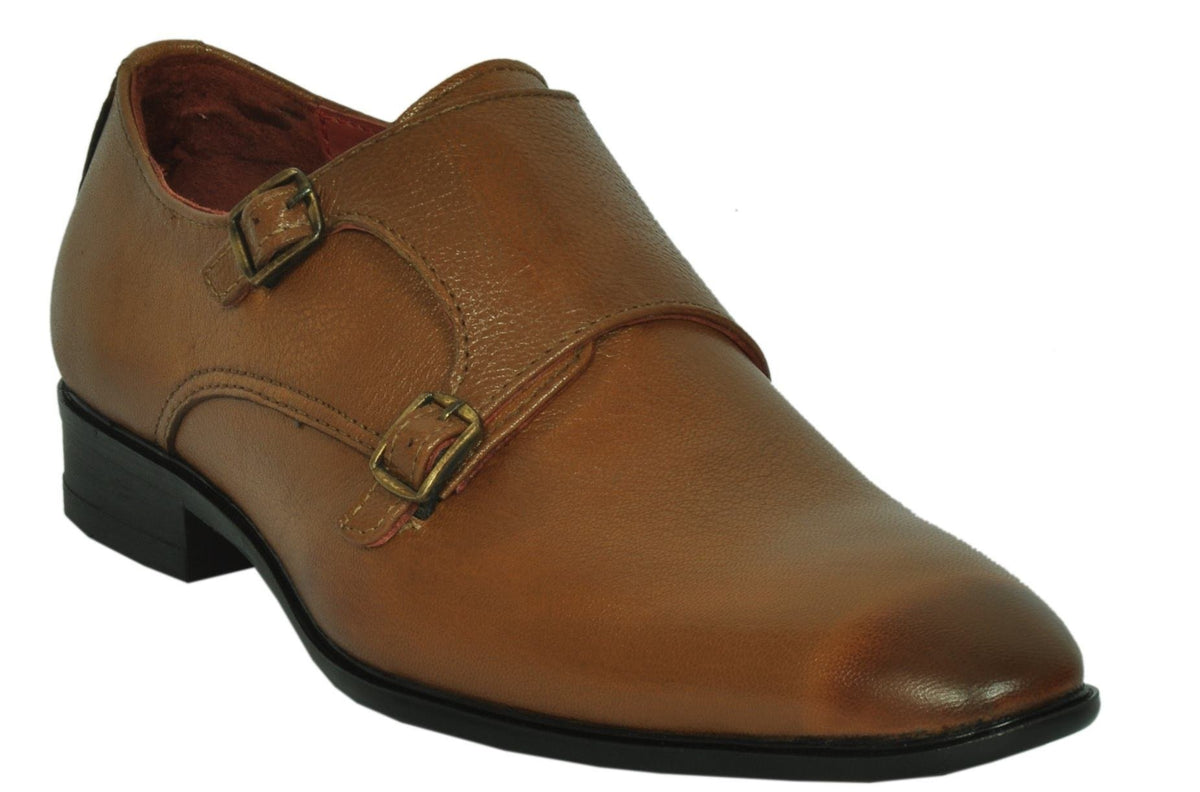 Zoom Office Shoes for Men Genuine Leather Dress Formal Shoes Online G482Tan8 8