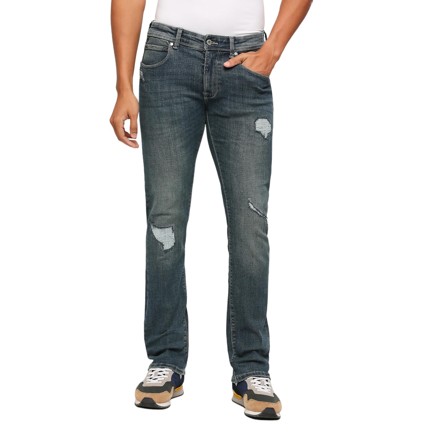 Pepe Jeans MenS Slim Jeans (Pm207603W453_Tinted Worn_Dark Indigo Blue