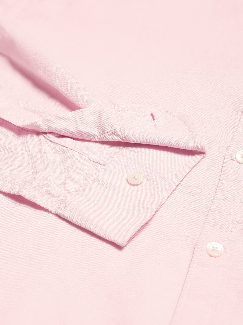 Dennis Lingo MenS Cotton Solid Slim Fit Casual Shirt With Pocket, Roll Up Full Sleeve Shirt For Formal & Casual Wear (C615_Pink