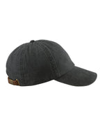 Adams 6-Panel Low-Profile Washed Pigment-Dyed Cap, Black