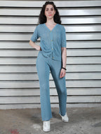 High Star Women Blue Co-Ord