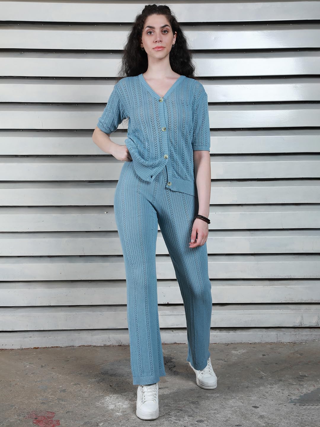 High Star Women Blue Co-Ord