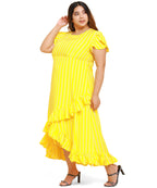 Oomph! Dress For Women Stylish| Summer Vacation Style |Floral Print Wrap Maxi |Lightweight Flared Maxi Dress For Casual & Holida