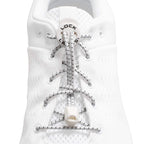 LOCK LACES (Elastic No Tie Shoelaces) (White, 48-Inch)