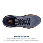 Brooks Men's Ghost 15 Neutral Running Shoe - Flintstone/Peacoat/Oak - 8 Medium