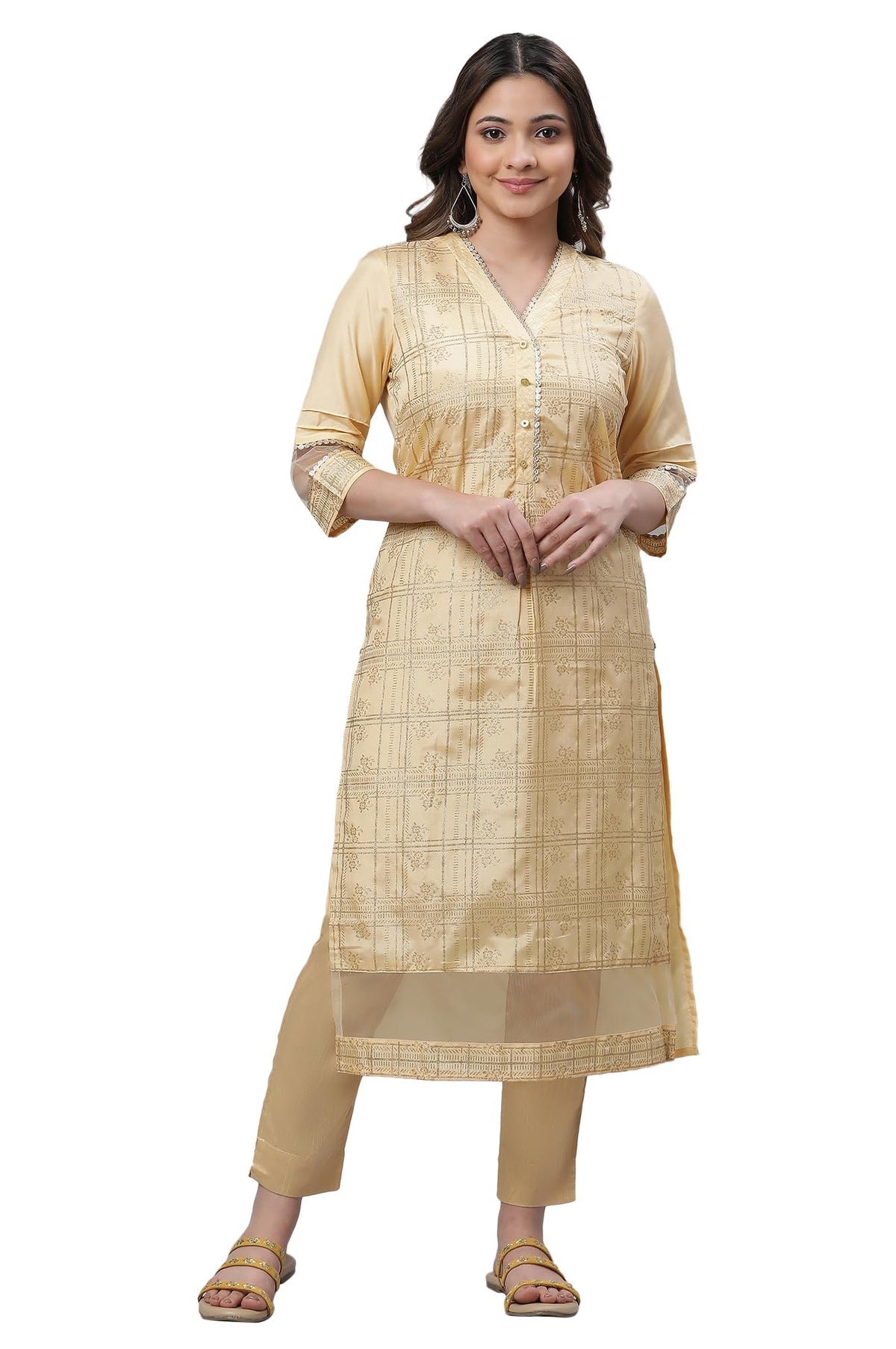 Aurelia Womens Polyester Regular Shirt (23FEA14043-505361_Impala