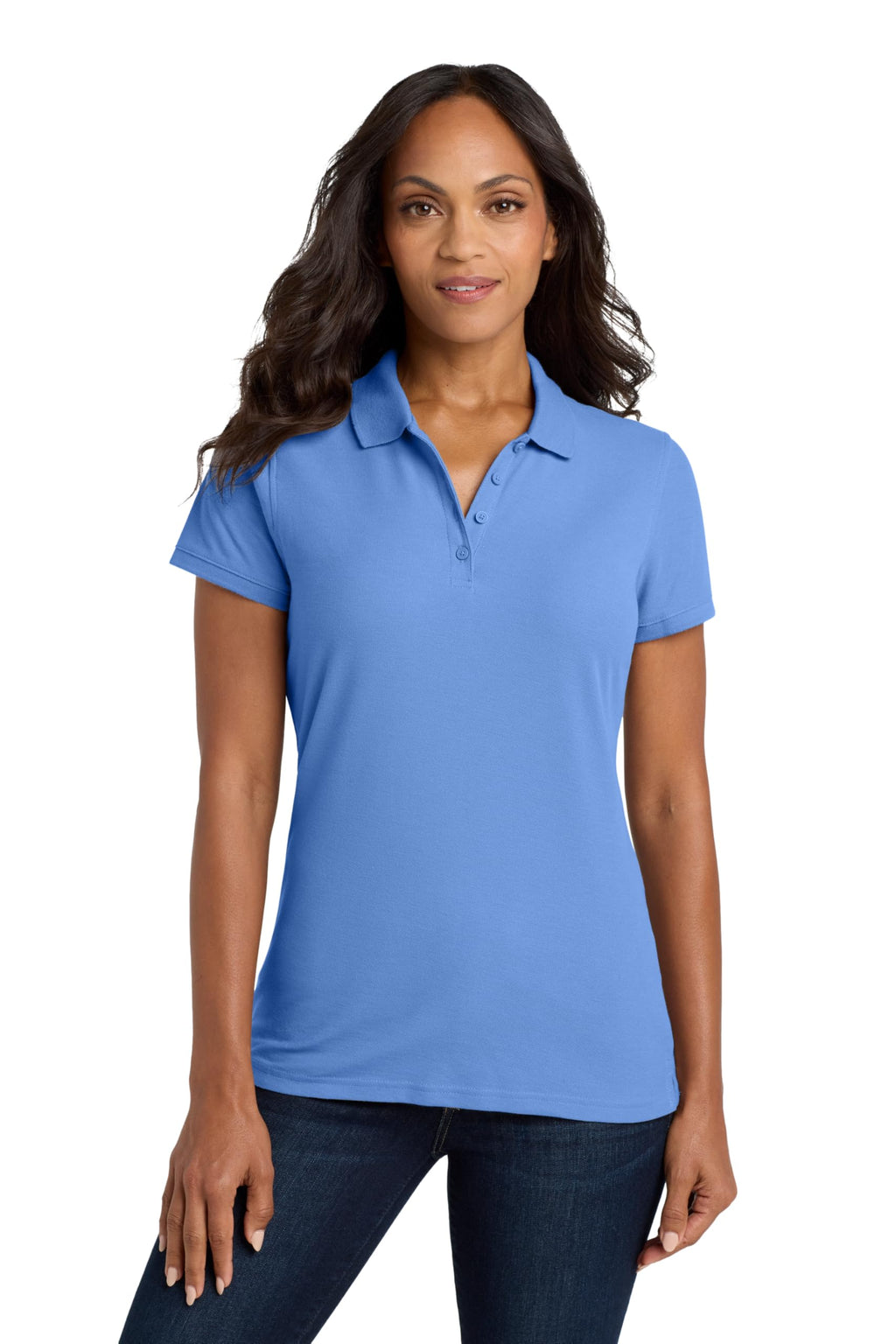 Port Authority Ladies core classic Pique Polo L100 carolina Blue XL