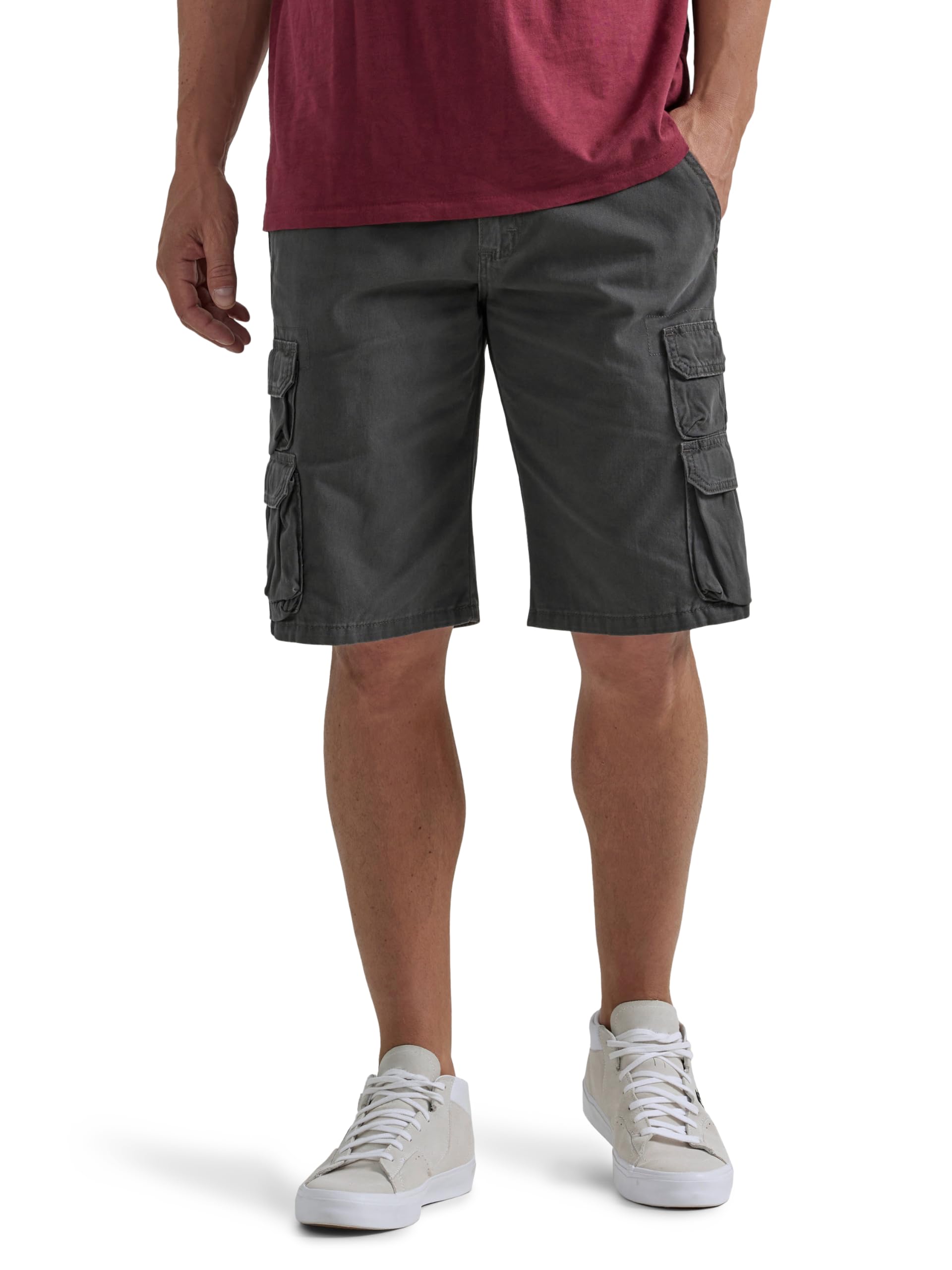 Wrangler Authentics Men's Big & Tall Premium Cargo Short (Bennard), Anthracite Twill, 44