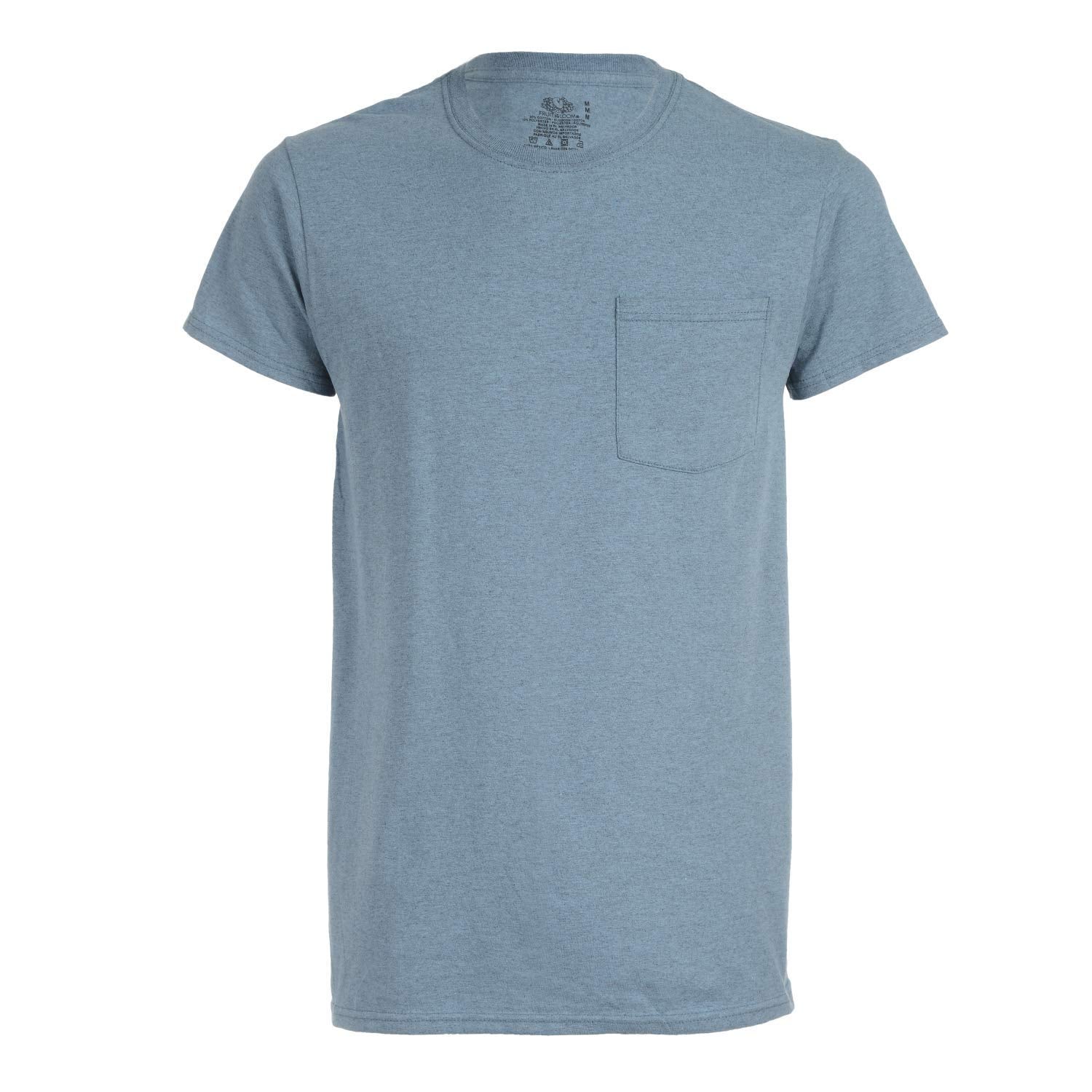 Fruit of The Loom Men's Pocket T-Shirts 5-Pack Assorted, Multi-Color, Size Large