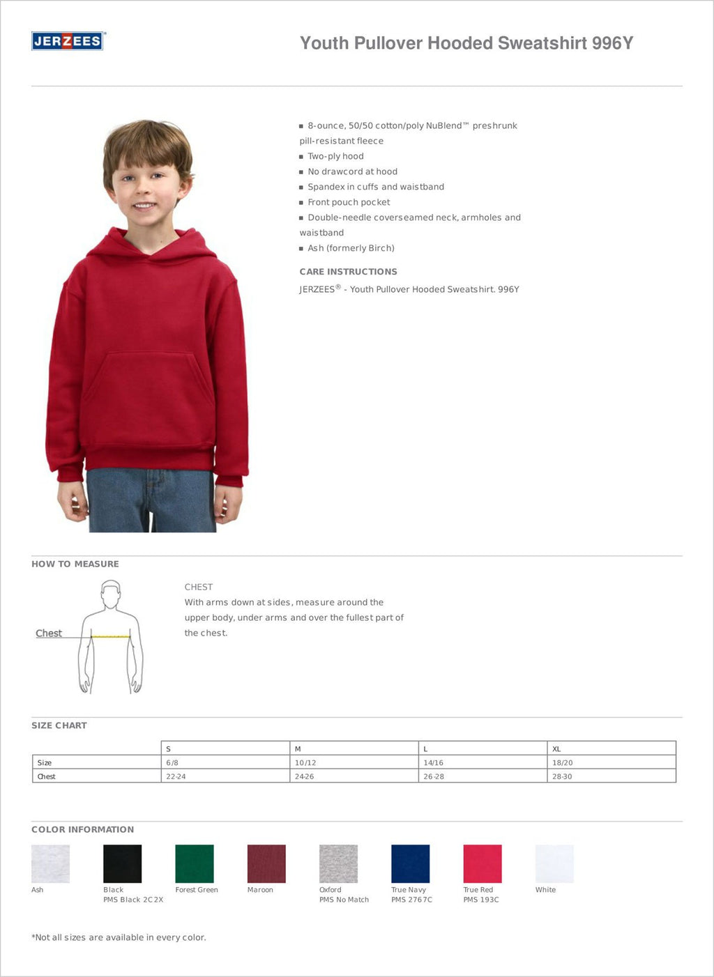 Youth 8 oz NuBlend Fleece Pullover Hooded Sweatshirt - BLAcK - S(D0102H2H72Y)