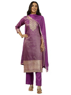 Libas Woven Design Silk blend Straight-fit Kurta Set for Women (99812L)