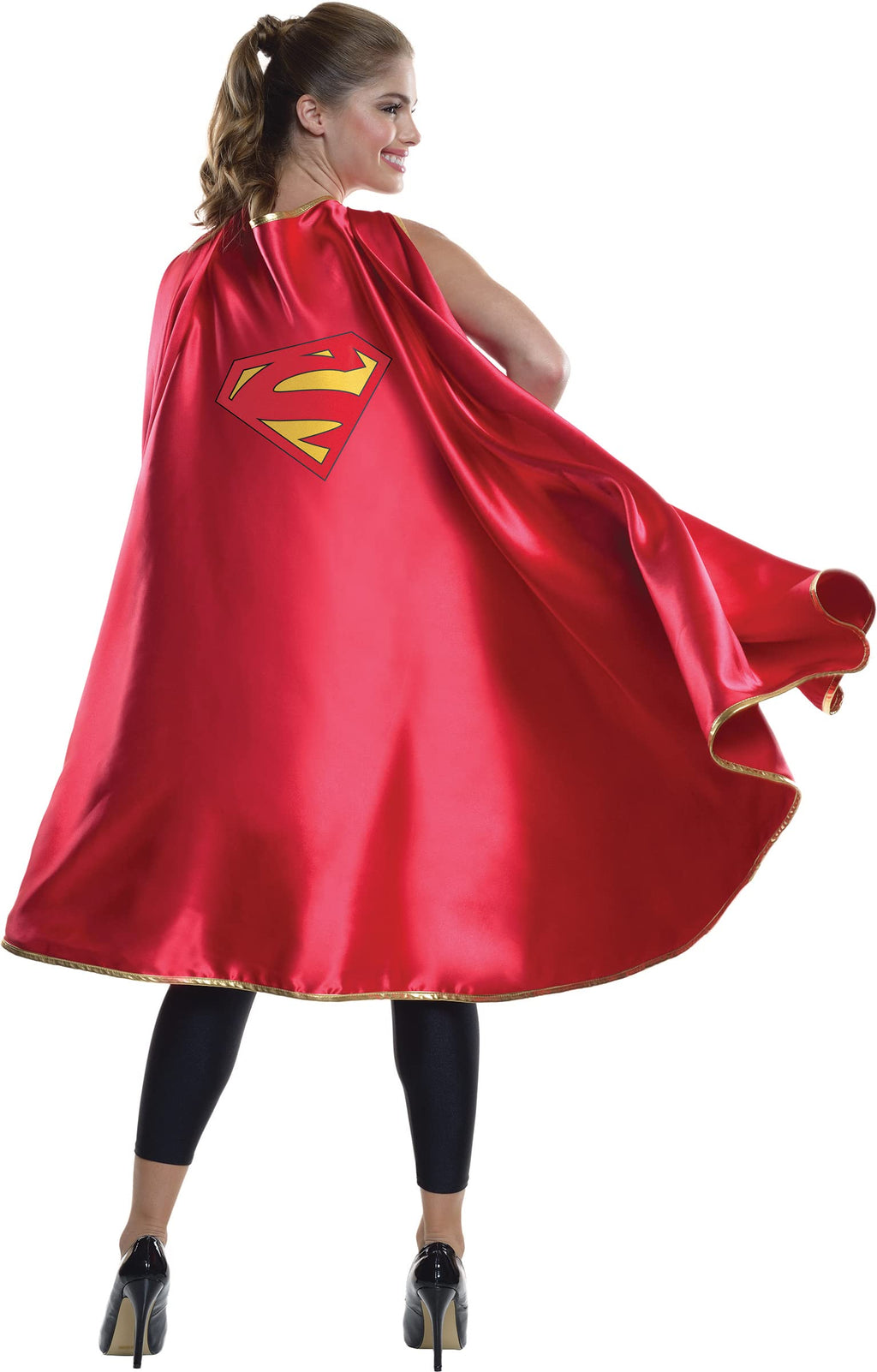 Rubie's Women's Dc Superheroes Deluxe Supergirl Cape Costume Accessory, As Shown, One Size US
