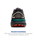 Brooks Mens Ghost 16 Neutral Running Shoe - Blackened Pearl/June Bug/Green - 8 Medium