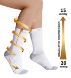 DOVAVA Dri-tech Compression Crew Socks 15-20mmHg for Men & Women, Athletic Fit Running Nurses Flight Travel Pregnancy Edema Diab