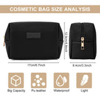 MAANGE Small Makeup Bag For Purse, Travel Cosmetic Bag Makeup Pouch PU Leather Portable Versatile Zipper Pouch For Women