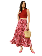 Kzully Crepe Western WomenS Skirts Red