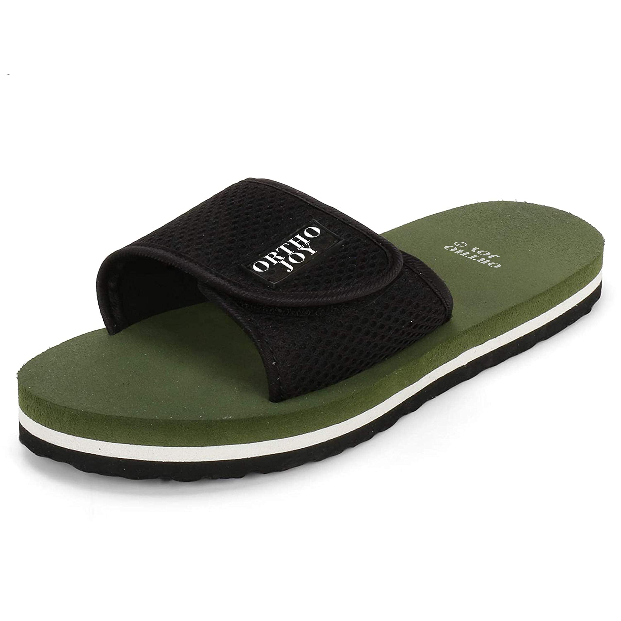 ORTHO JOY Extra Soft Doctor Ortho Slippers for Men/Flip-flops - ORTH_MSP03_GRN_12