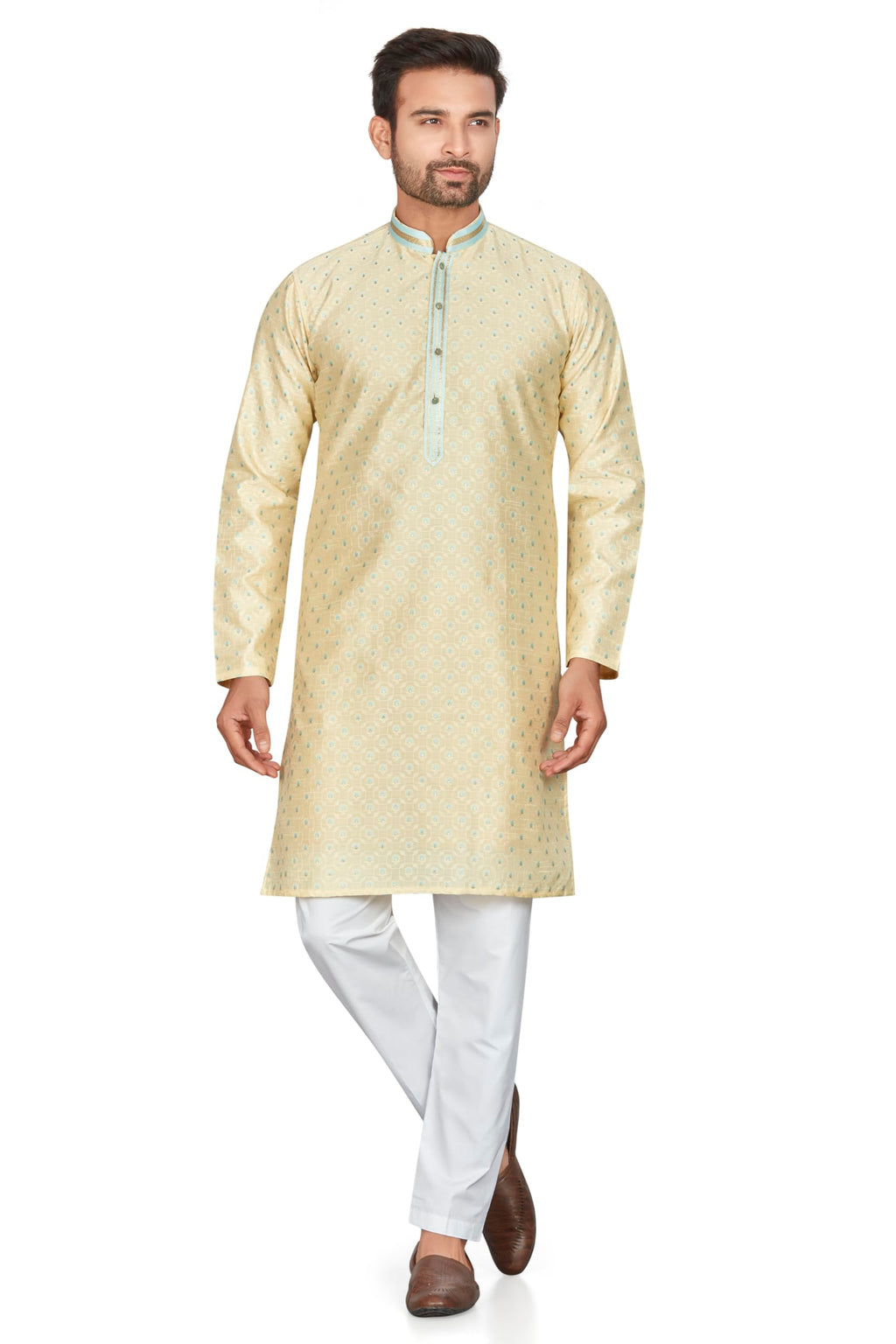 Be Active MenS Traditional Embroidery Full Sleeves Kurta || Cotton Kurta For Men || Men Kurta For Wedding || Kurta For Men (My0