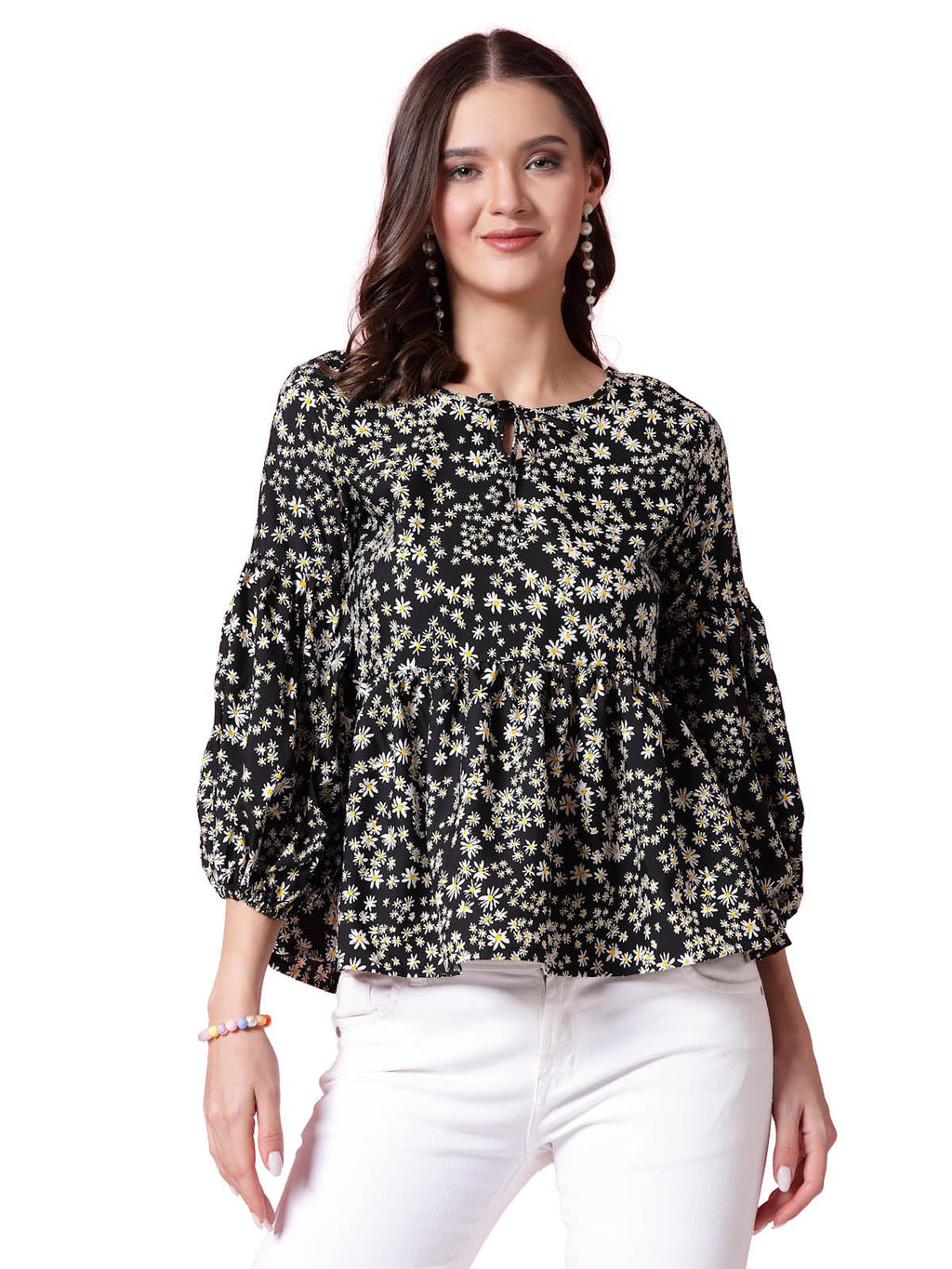 OOMPH! Tops for Women, Black - mt748