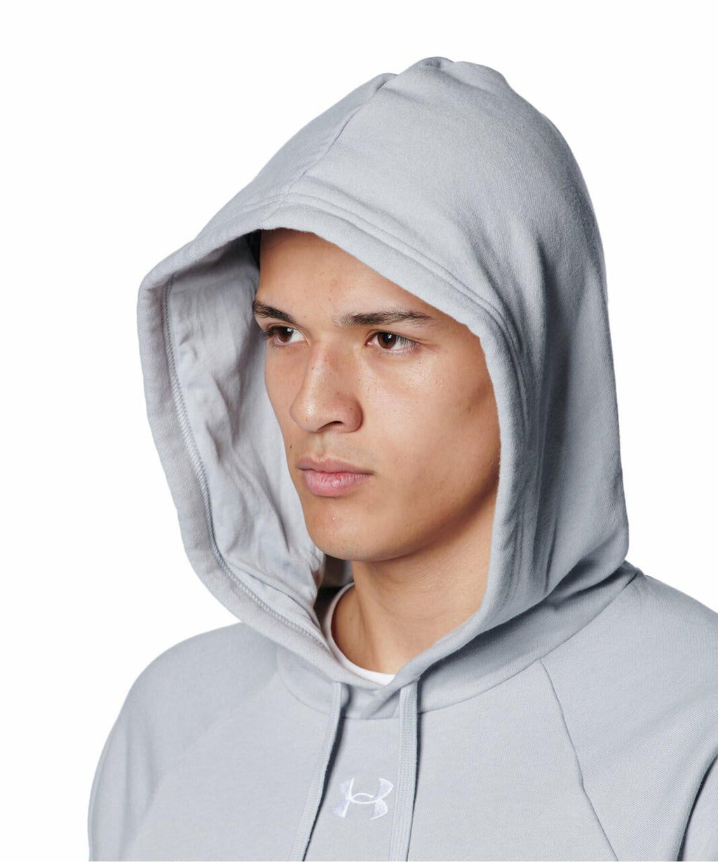 Under Armour Men's Rival Fleece Hoodie, (011) Mod Gray / / White, Small
