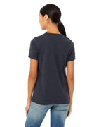 Bella Canvas Ladies' Relaxed Heather CVC Short-Sleeve T-Shirt 2XL Heather Navy