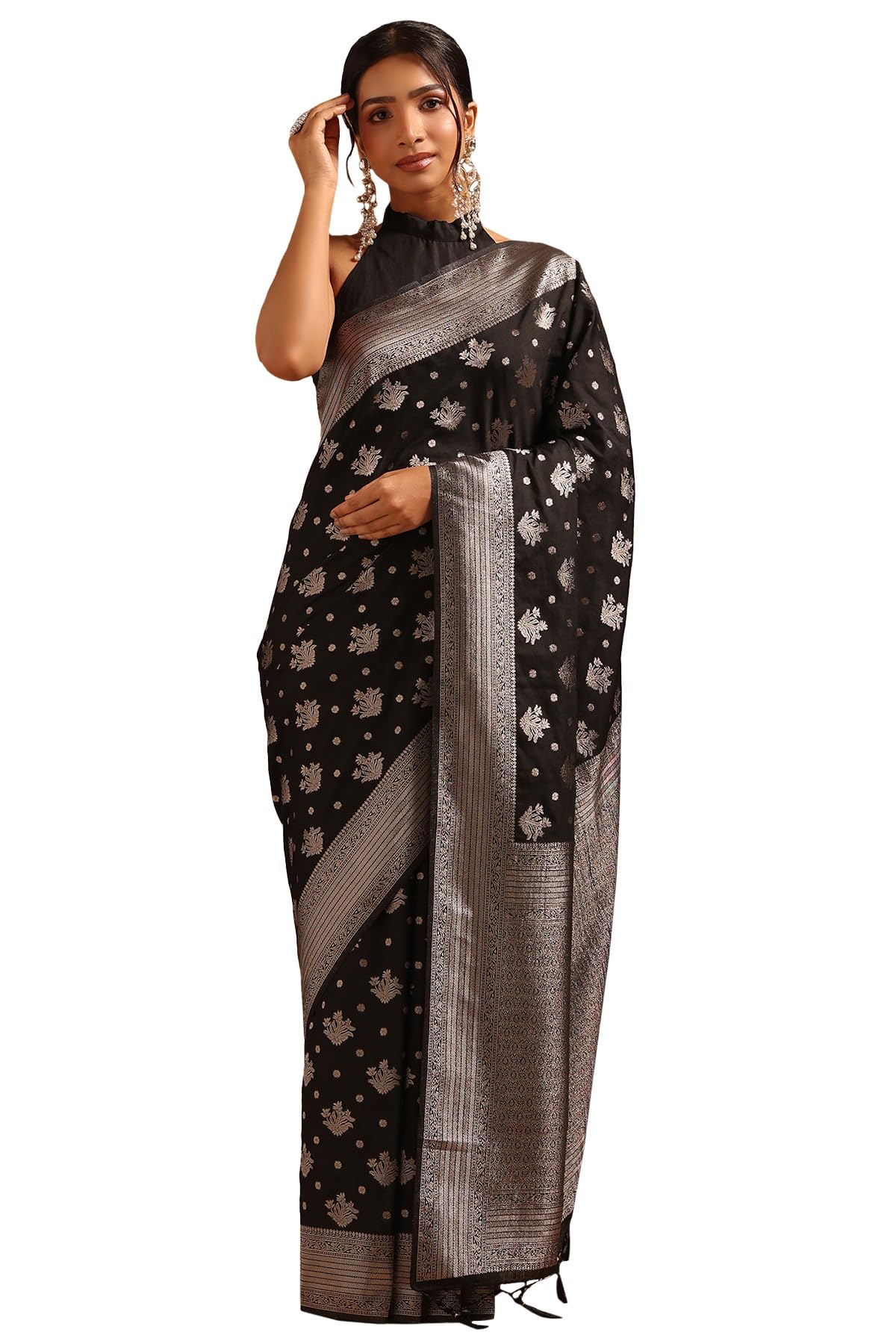 Soch Women Viscose Silk Zari Woven Saree
