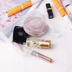 sansheng Small Clear Cosmetic Bag with Zipper,(5.9X1.38X5.1inch) Plastic Zipper Bags,Mini Clear Pouch for Toiletries and Gifting