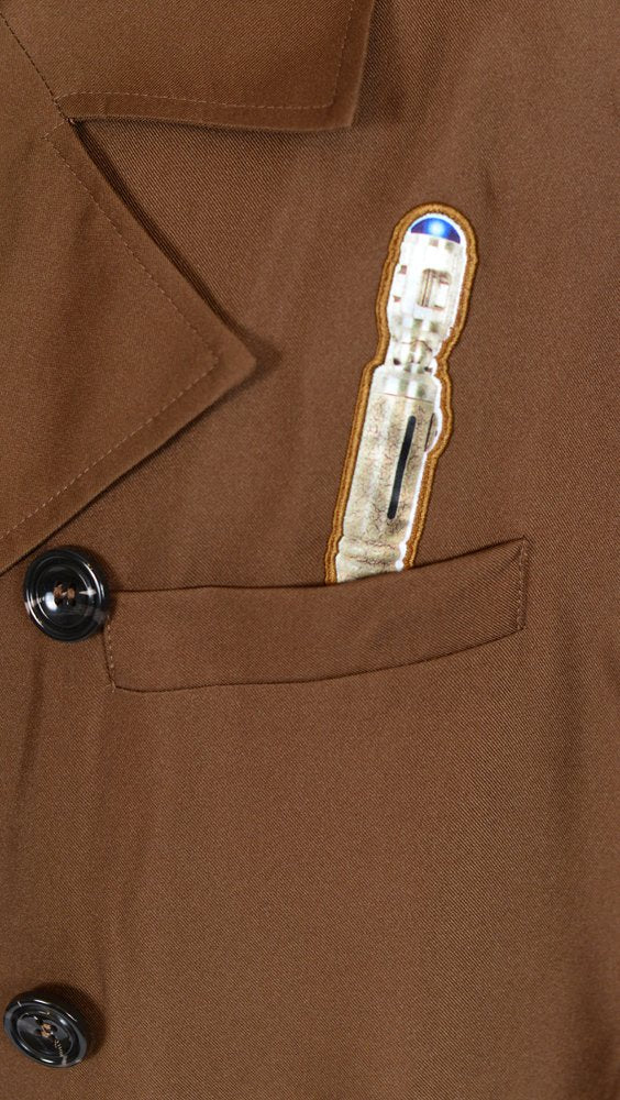 Doctor Who 10th Doctor Brown Trench Coat Jacket Styled Robe Multi One Size Fits Most