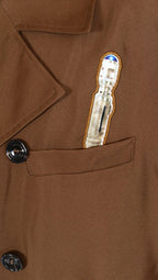 Doctor Who 10th Doctor Brown Trench Coat Jacket Styled Robe Multi One Size Fits Most