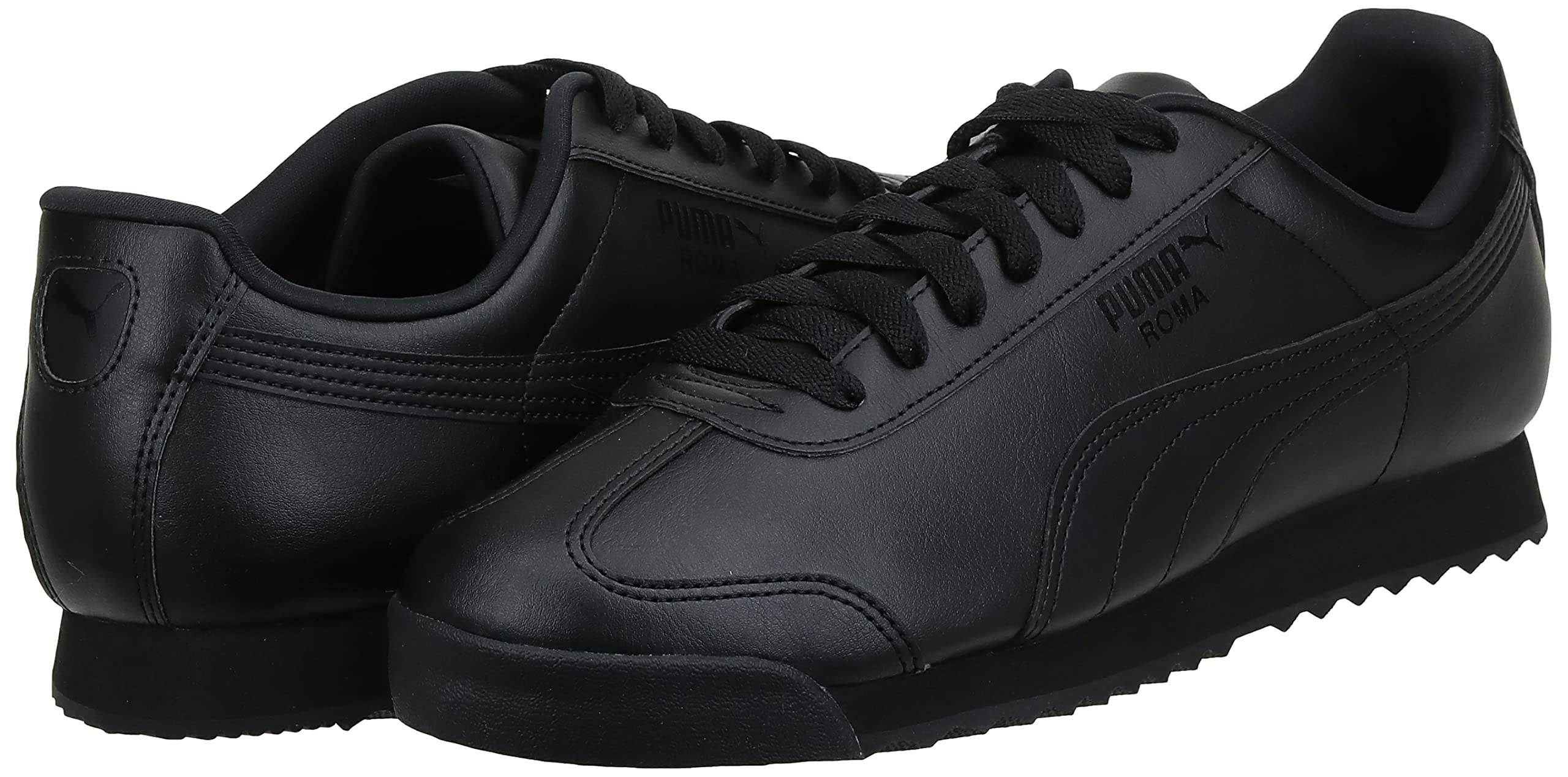PUMA Men's ROMA BASIC Sneaker, black-black, 11