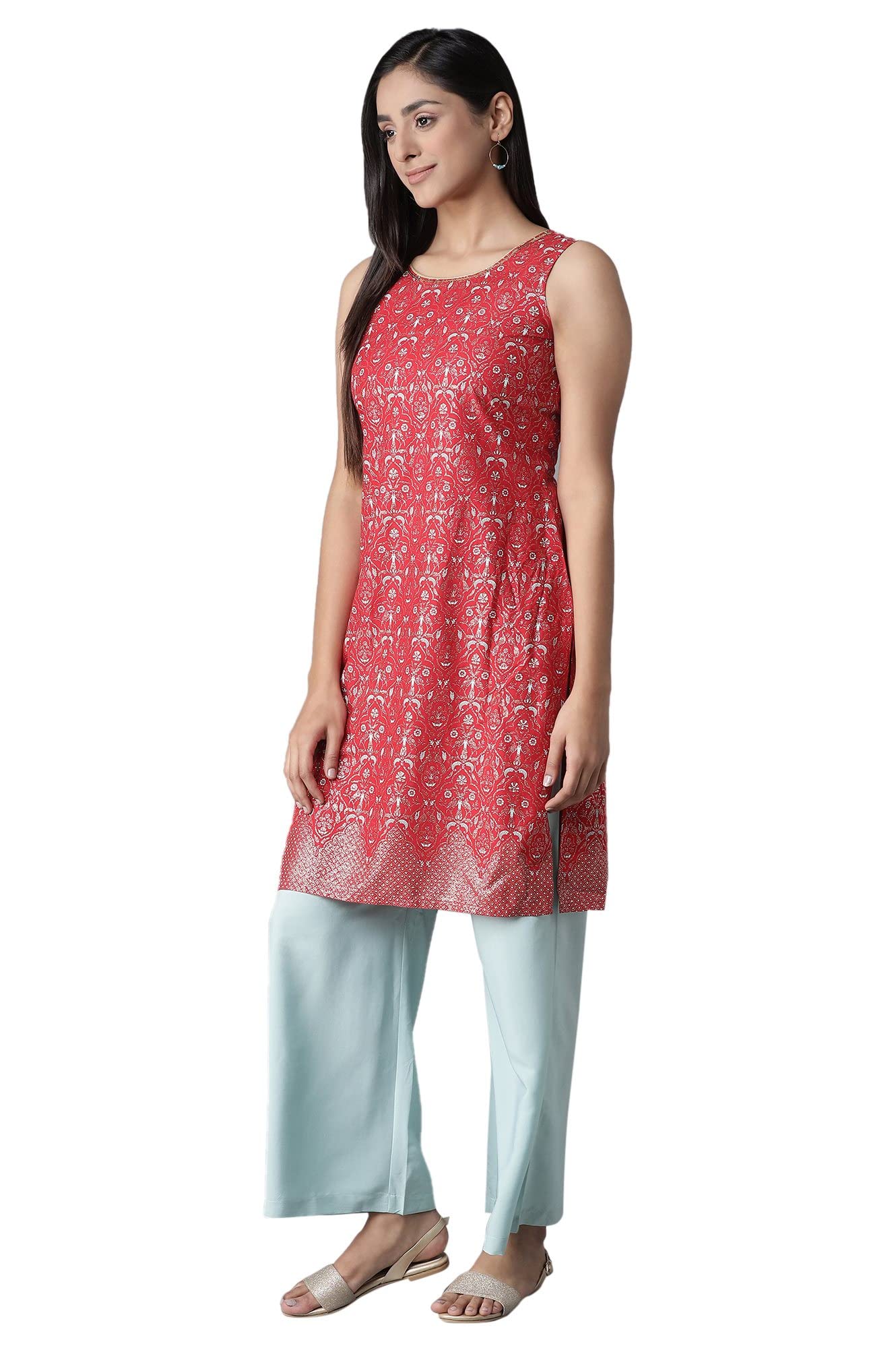 Aurelia Women Viscose Regular Kurta-Straight Palazzo