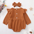 Shalofer Baby Girl Thanksgiving Outfit Pumpkin Thanksgiving Clothes 1st Birthday Bodysuit(Orange Pumpkin)