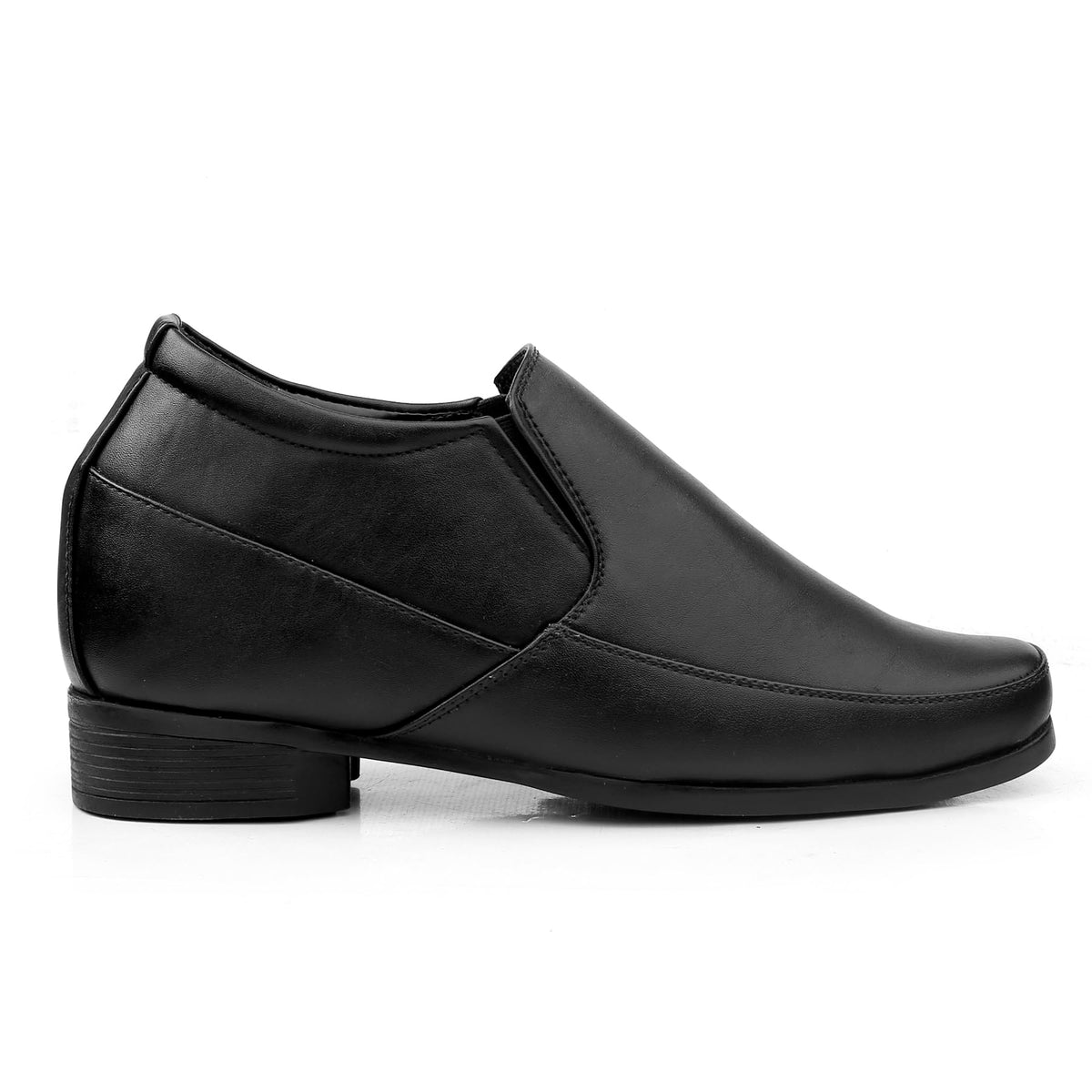 Mens 3 Inch Hidden Height Increasing Black Casual Formal SlipOn, All Occasion Outdoor Shoes. 9 UK 9