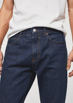 Kotty MenS Regular Mid Rise Dark Blue Jeans
