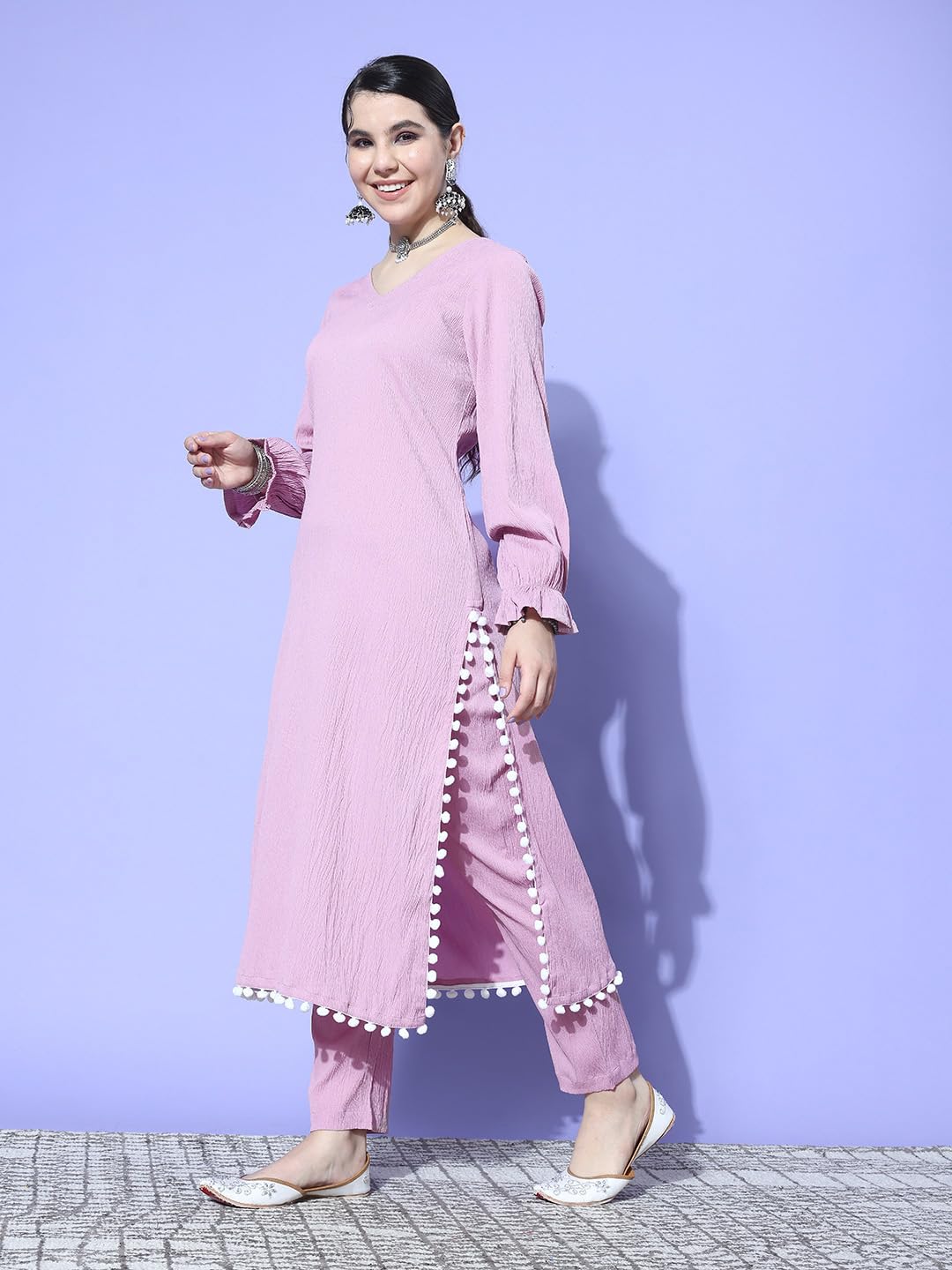 Varanga Womens Silk Blend Kurta Set