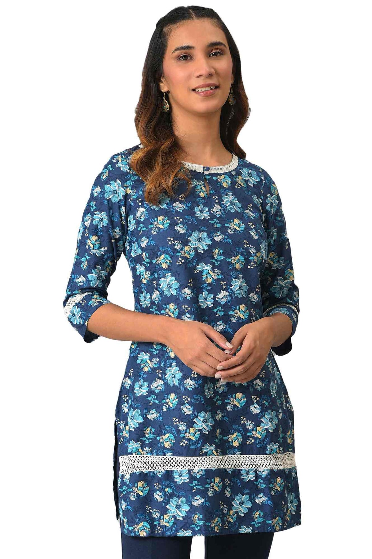 Aurelia WomenS Regular Kurta (22Fea30298-504116_Blue