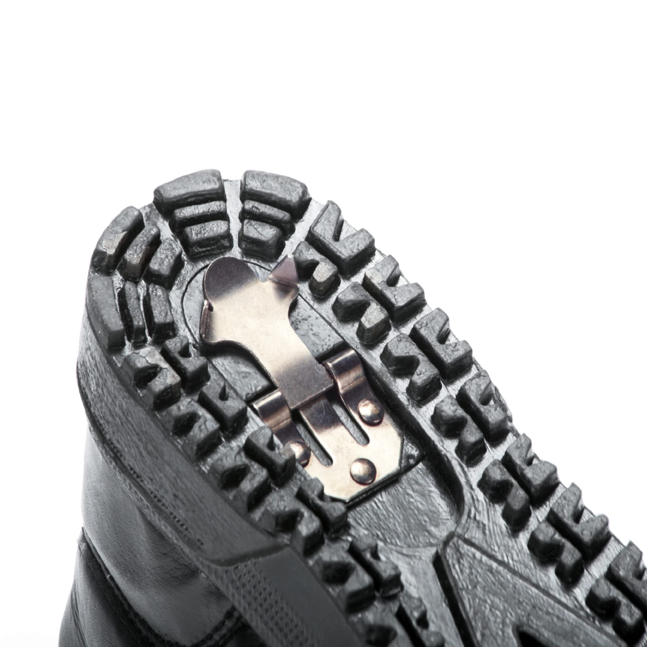 Collections Etc Water Resistant Fleece Insulated Snow Boots with Flip-Out Ice Grippers and Skid-Resistant Soles, Mens, 12