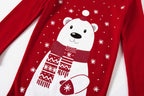Family Feeling Little Girls Boys Long Sleeve Christmas Pajamas Sets 100% Cotton Pyjamas Toddler Kids Bear Pjs Size 3T Red