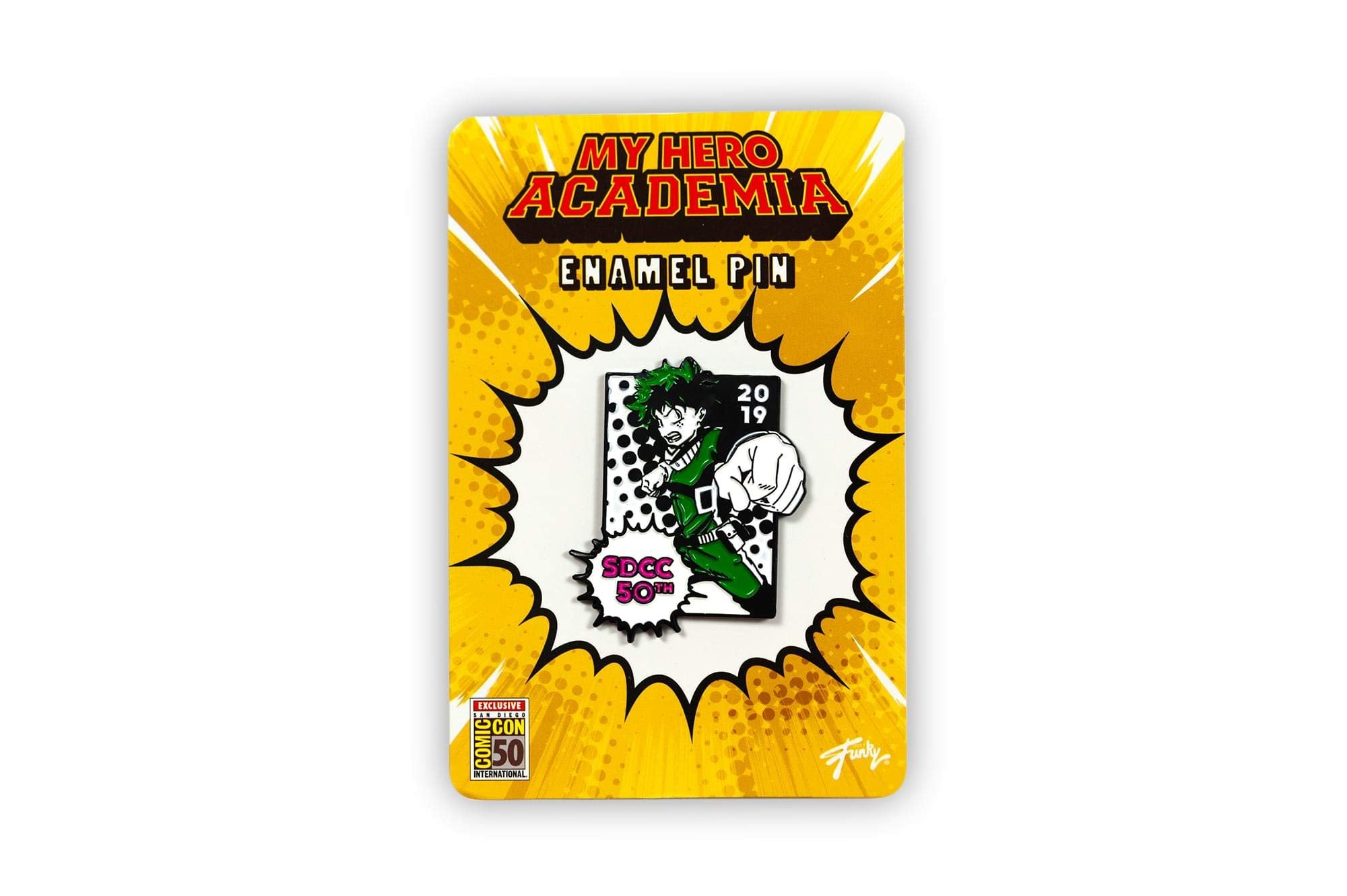 My Hero Academia Izuku Midoriya 2-Inch Enamel Collector Pin - Exclusive 2019 San Diego Comic-Con Deka Collectible - Durable Meta