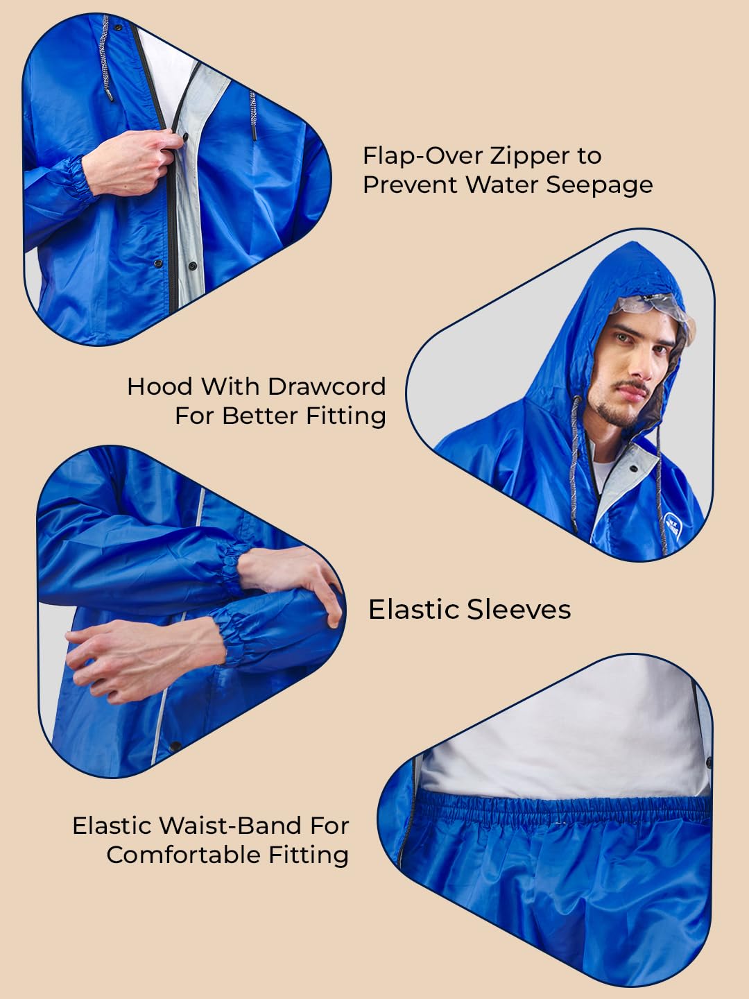 Lux Venus Reversible Rain Coat For Men.