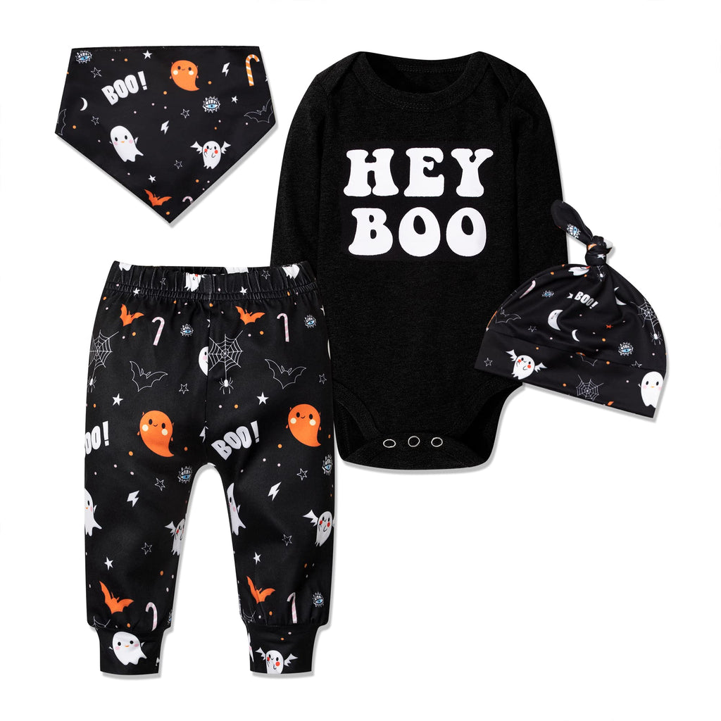 Abbence Baby Halloween Girls Boys Outfit Infant Long Sleeve Clothes Black 0-3 Months