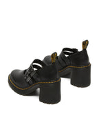 Dr. Martens Women's Eviee Platform, Black Sendal, 5