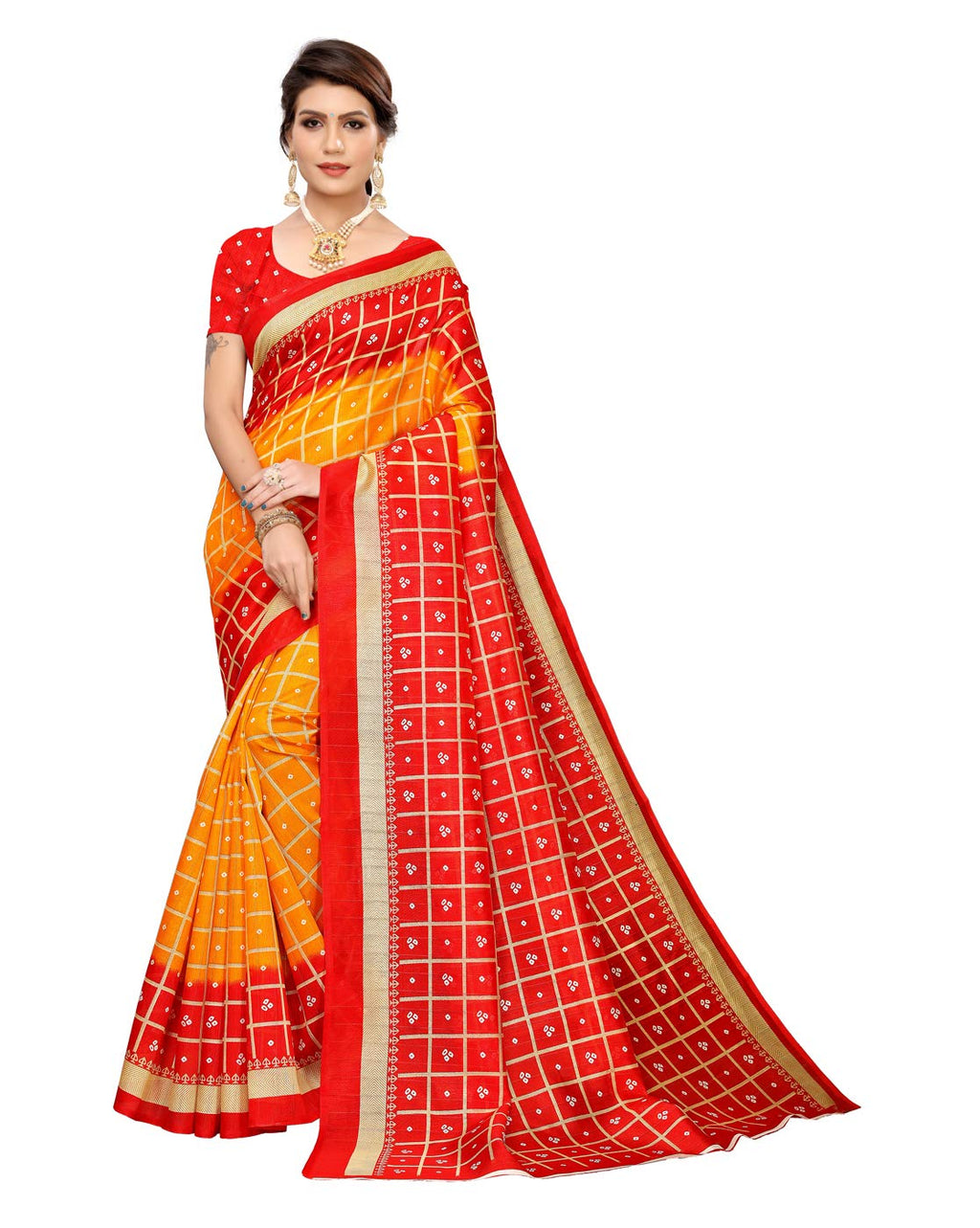 Satrani Womens Art Silk Printed Sarees