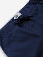 The Souled Store Solids: Estate Blue Boys Drawstringed Cotton Cargo Joggers