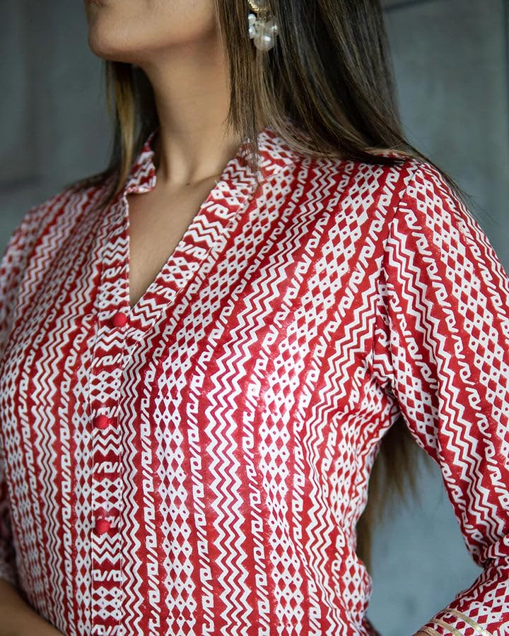 Lookmark Kurta Set: Trendy Tradition For TodayS Women! Stay On-Trend Yet Traditional With Our Cotton Blend Printed Kurti Pant S