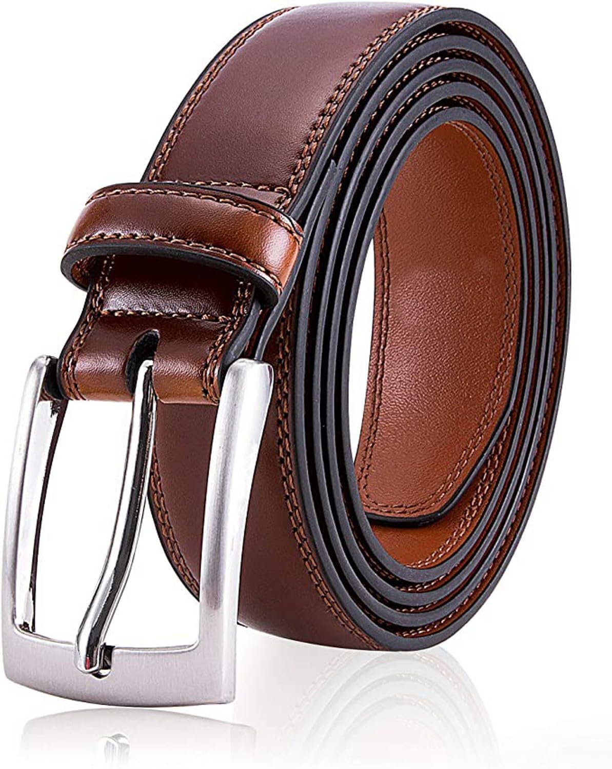 Men Casual Brown Artificial Leather Belt ()_296 34