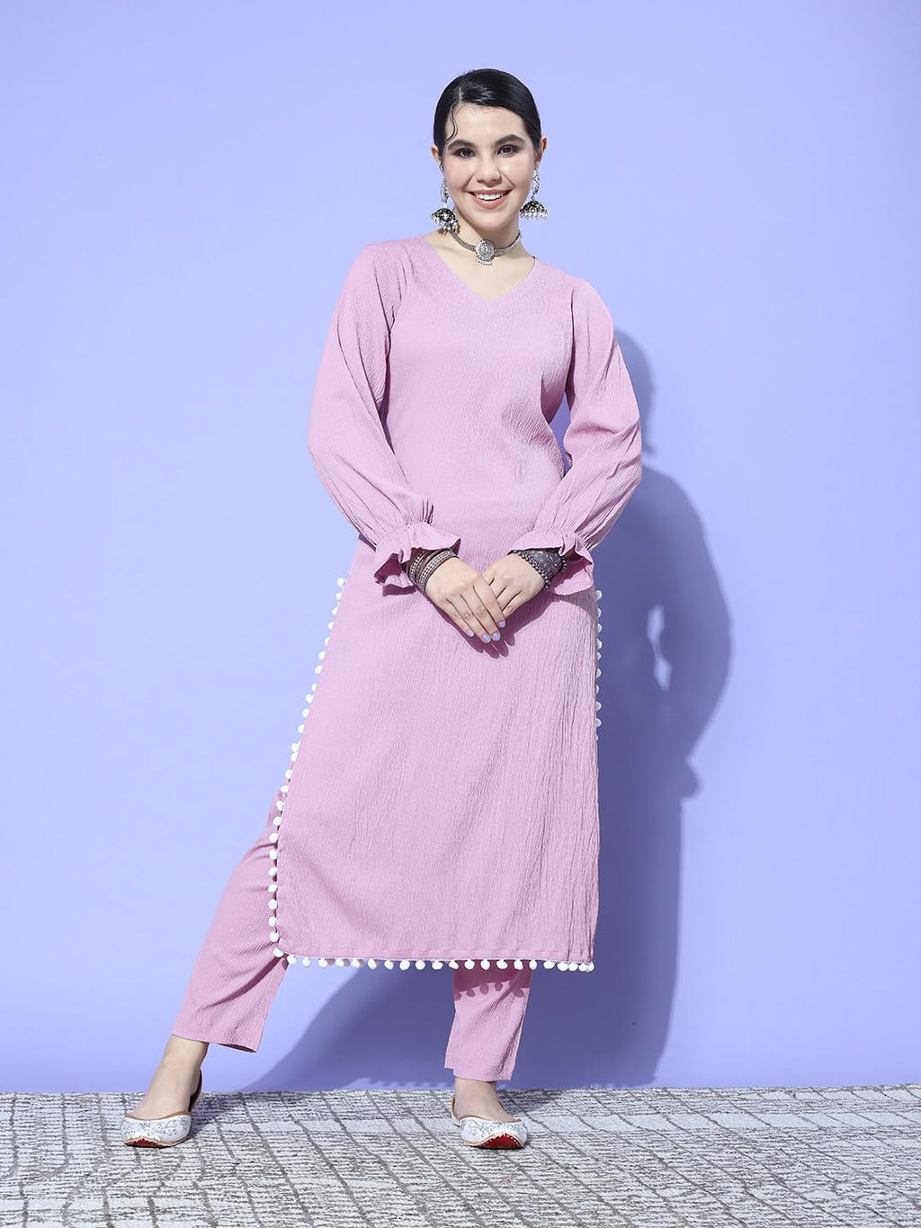 Varanga Womens Silk Blend Kurta Set