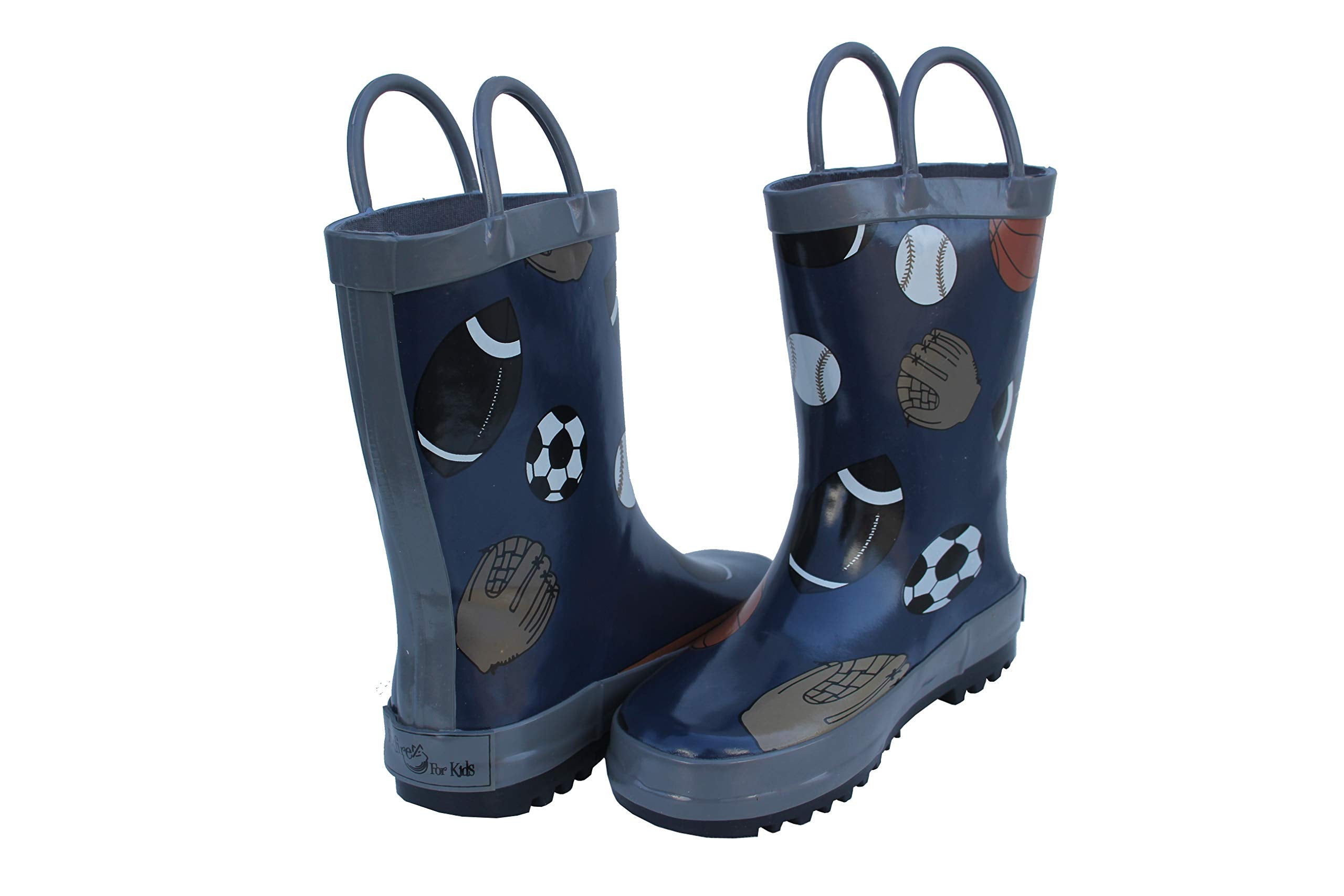 Foxfire FOX-600-14-8 Childrens Navy Sports Balls Rain Boot - Size 8