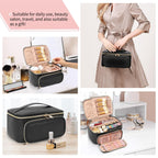 OCHEAL Makeup Bag, Multifunctional Make Up Bags with Zipper Pouch Large Compact Makeup Bag Organizer for Women Girls Cosmetics T