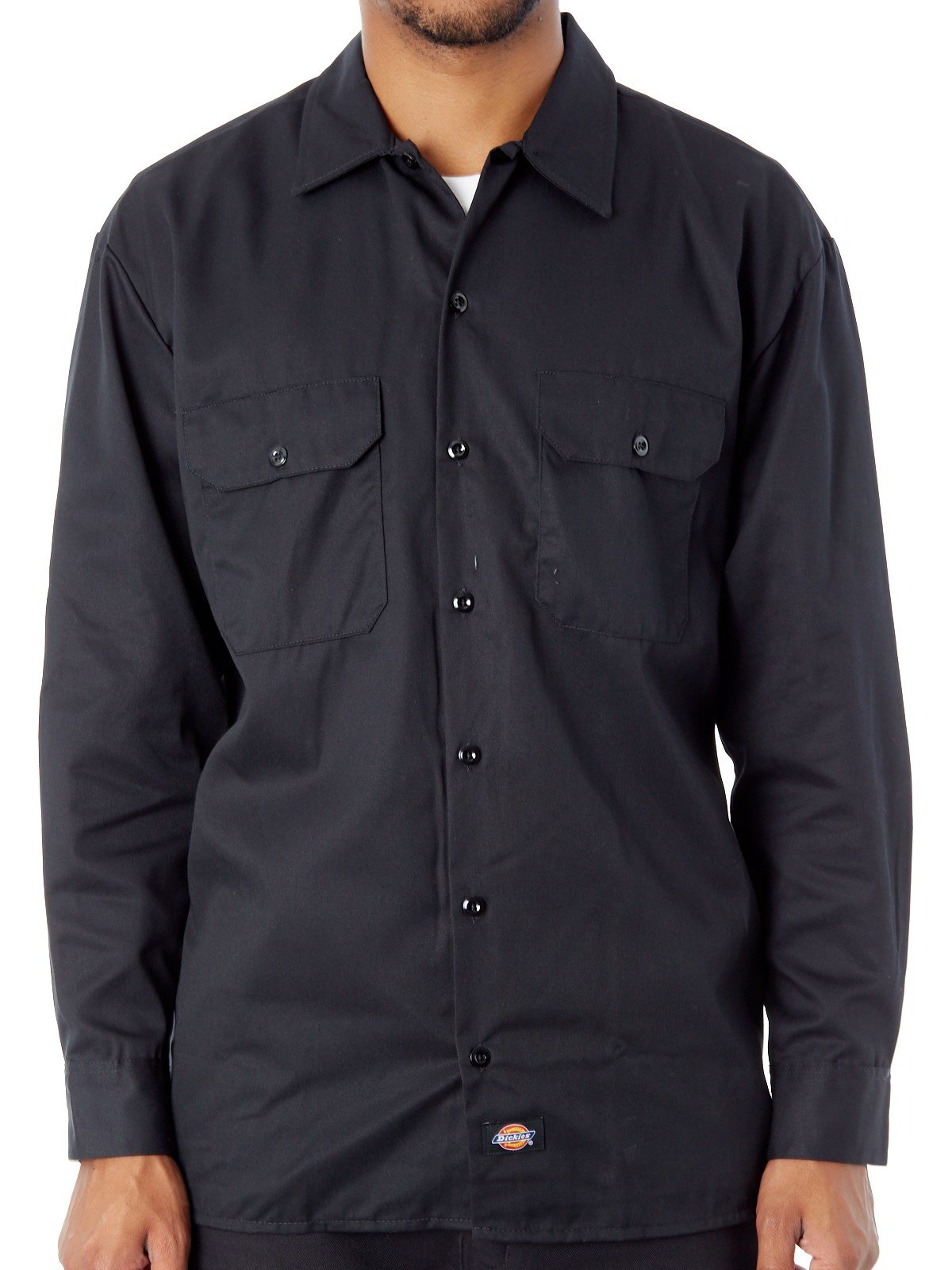 Unisex Long-Sleeve Work Shirt - NAVY - S(D0102H7Zg7P)